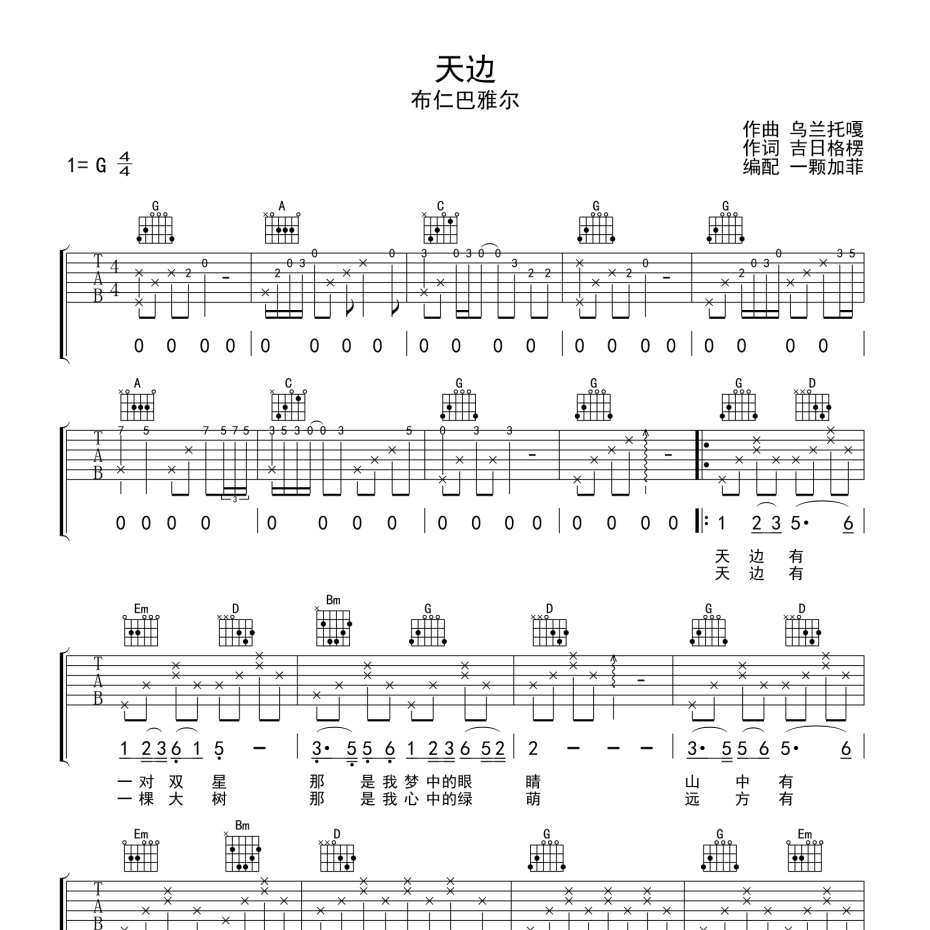 天邊最新吉他譜詳解與步驟指南